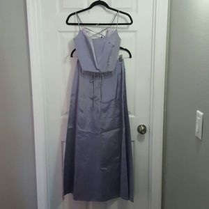 90s y2k prom dress beaded 2 piece light purple lilac formal dress